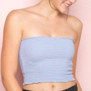 Brandy Melville Light Blue Cleo Tube Top